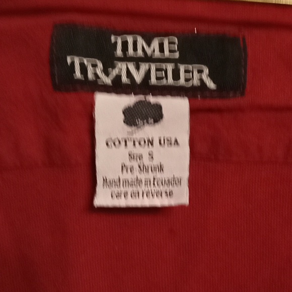 👗🌹 Time Traveler 100% Cotton Peasant Top Red Boho Blouse Bell Sleeves - Picture 3 of 4